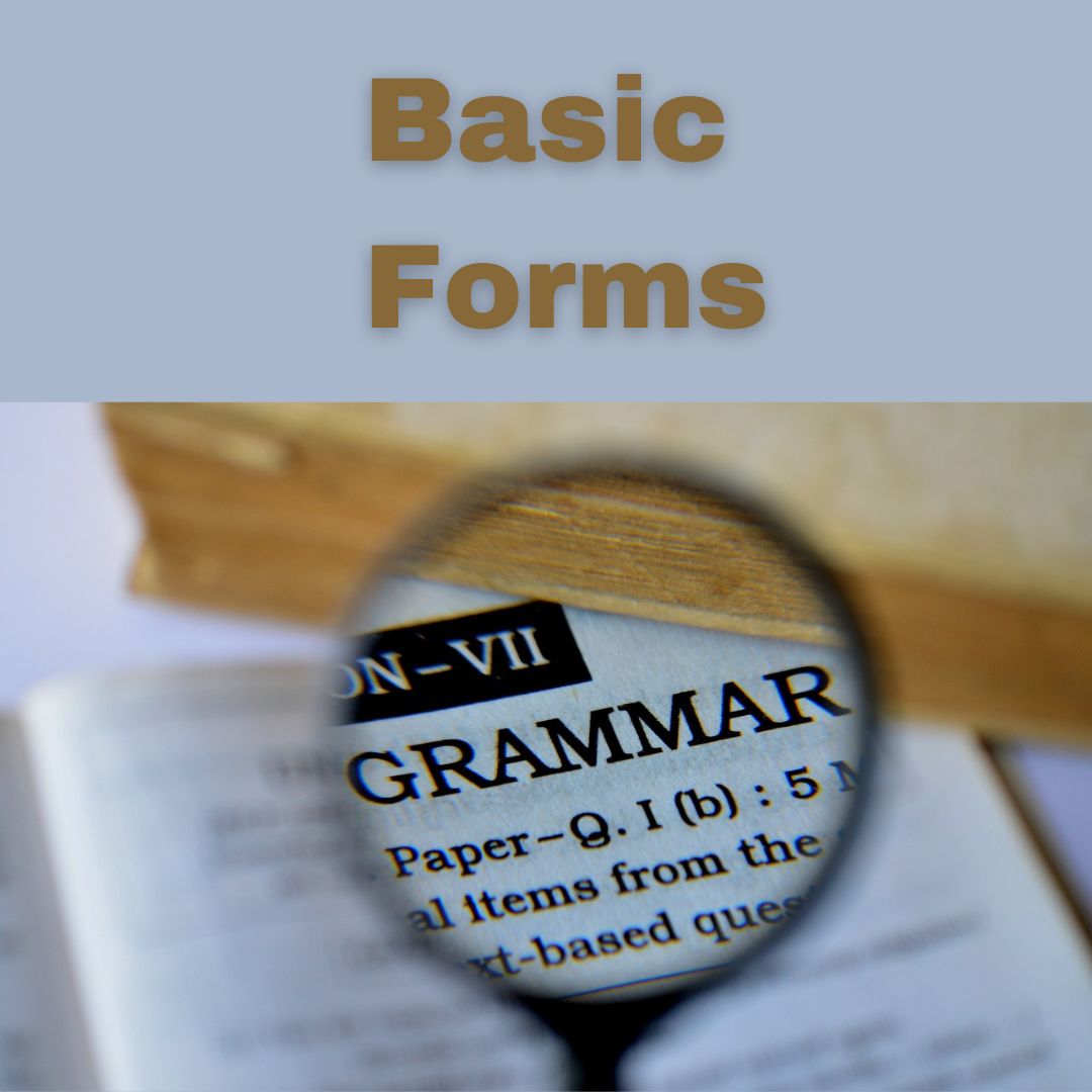 The Basic forms of The English verb