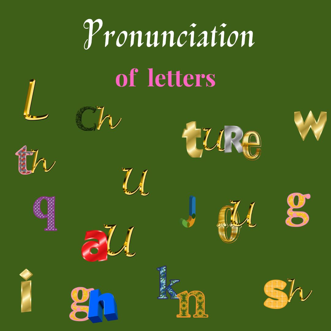 Pronunciation of letters-i, I, j, g, w, qu and letter groups - au, ou, kn, ture, sh, ch, th, gh      in English