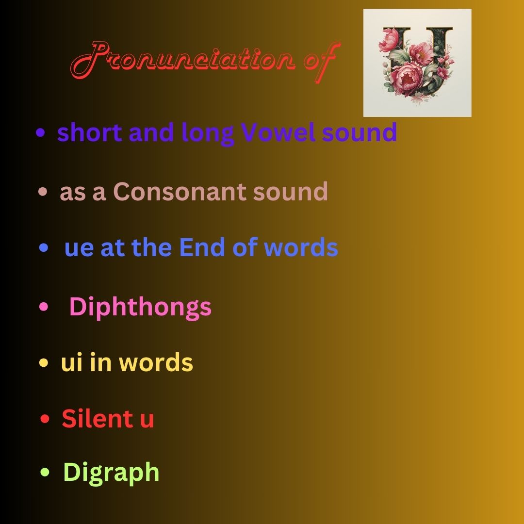 Pronunciation of the letter "u"