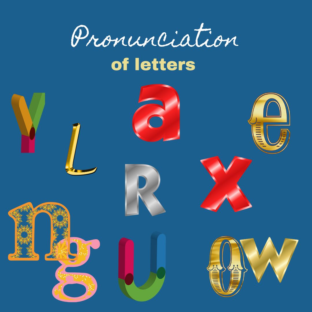 Pronunciation of letters- u, o, a, e, x, l,y and letter groups- ow, ng, er, or, rr in English