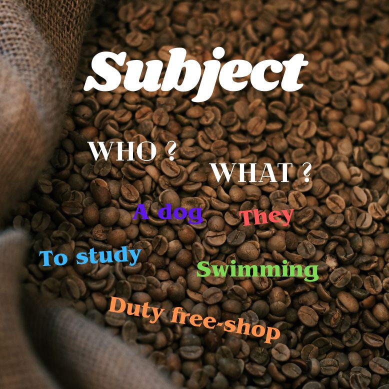 Subject of a Sentence. Types for definition