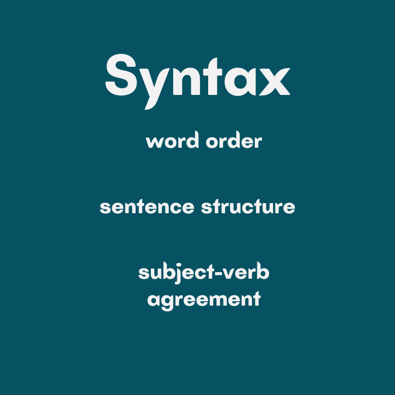What is Syntax? Syntax in English